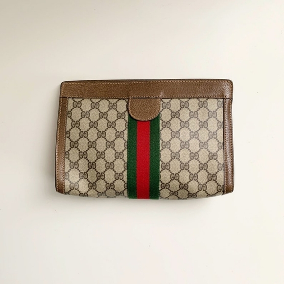 Gucci vintage GG logo sherry line Clutch bag - Picture 1 of 9